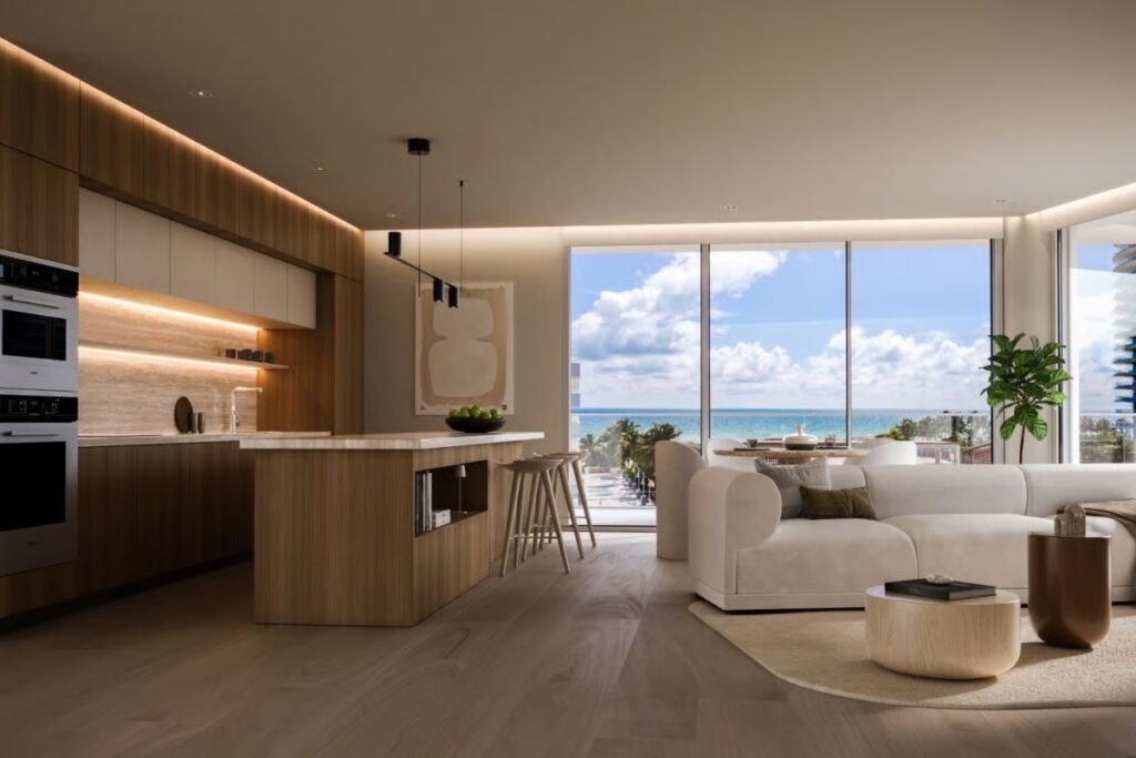 Expansive balconies and select rooftop terraces extend the living space outdoors / Photo Surf Row Residences