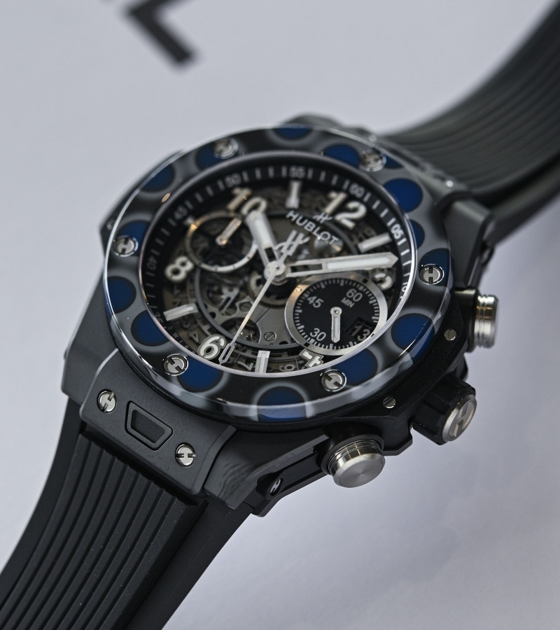 The watch follows the classic Big Bang Unico design with a 42mm x 14.50mm black ceramic case / Photo Hublot