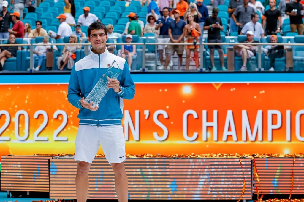 Carlos Alcaraz became the youngest men’s champion in 2022 at age 18, winning his first Masters 1000 title / Photo Masters 1000