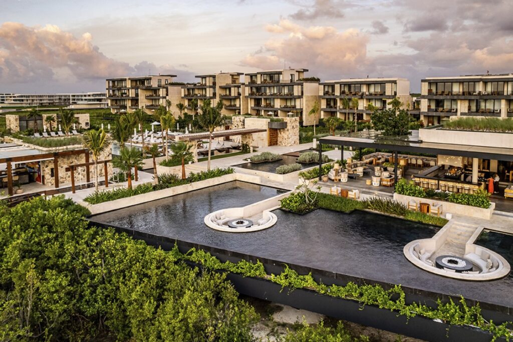 Situated within the exclusive, gated community of Kanai, the Etéreo, Auberge Resorts Collection spans 680 acres and boasts over a mile of pristine, private beachfront / Photo via Etéreo, Auberge Resorts Collection
