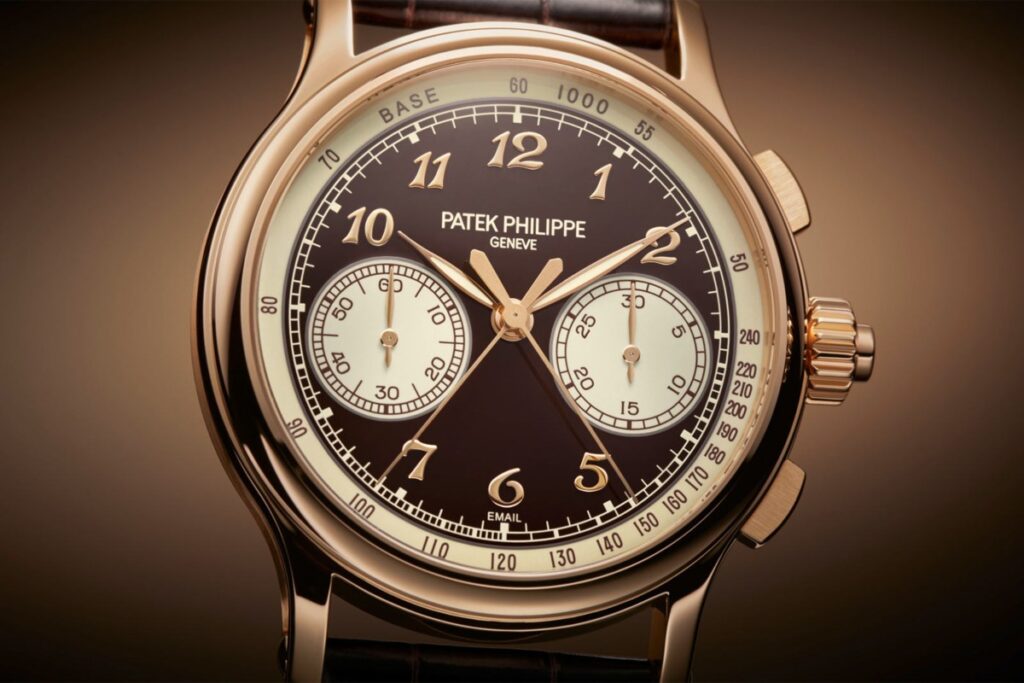 The new Split-Seconds Chronograph Reference 5370R-001 debuts with a rose gold case for the first time / Photo via Patek Philippe