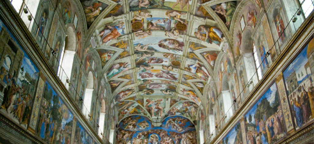 Michelangelo’s Sistine Chapel ceiling / By Antoine Taveneaux/via Wikimedia