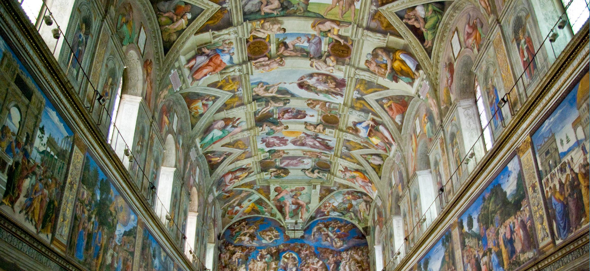 Michelangelo’s Sistine Chapel ceiling / By Antoine Taveneaux/via Wikimedia