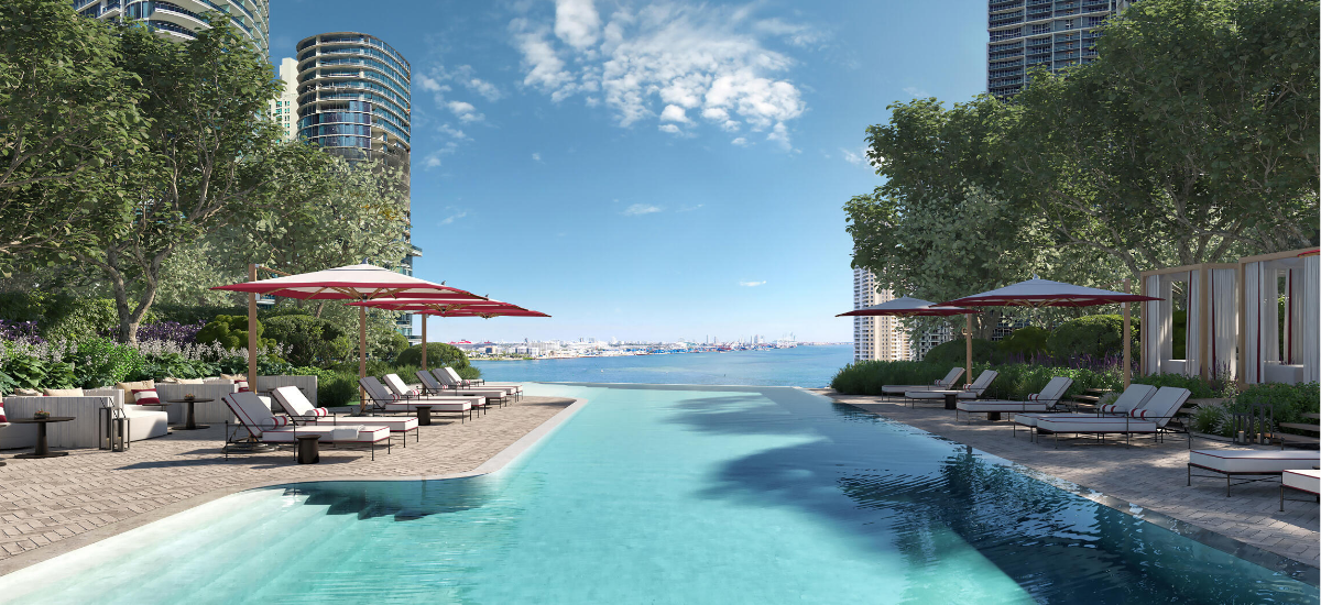 Baccarat Residences Miami is a 75-story tower with 360 luxury homes, private marina, saline swimming pool, hammam spa, wine cellar, and advanced smart home technology / Photo Baccarat Residences