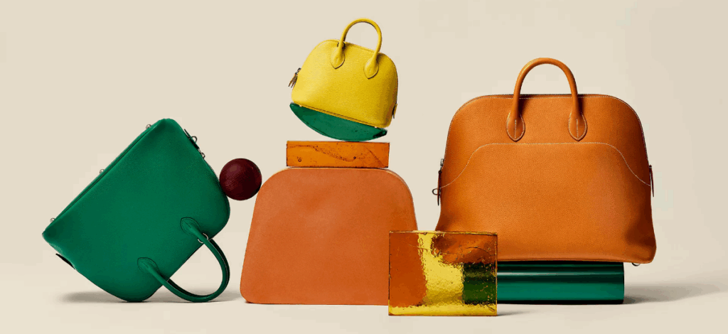 The Hermès Bolide, a structured and sophisticated travel bag, is renowned for its impeccable craftsmanship and elegant silhouette / Photo Hermès USA