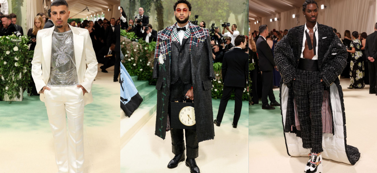 The MET Gala 2025 will spotlight a groundbreaking exhibition titled “Superfine: Tailoring Black Style”. Here Rauw Alejandro, Ben Simmons, and Alton Mason at MET Gala 2025 / Photos via Metgalaofficial_