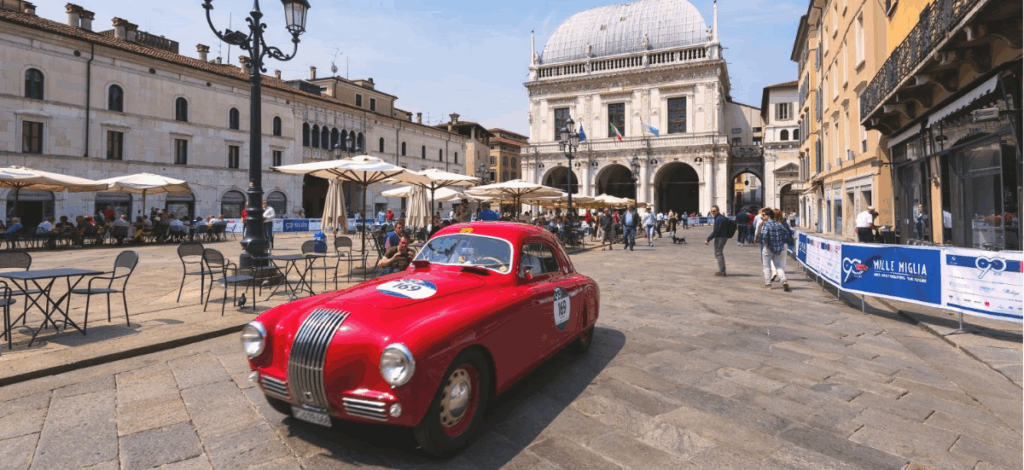 Starting in Brescia, crossing through enchanting cities, the Mille Miglia embodies the spirit of adventure, elegance, and excellence / Photo via visitbrescia.it