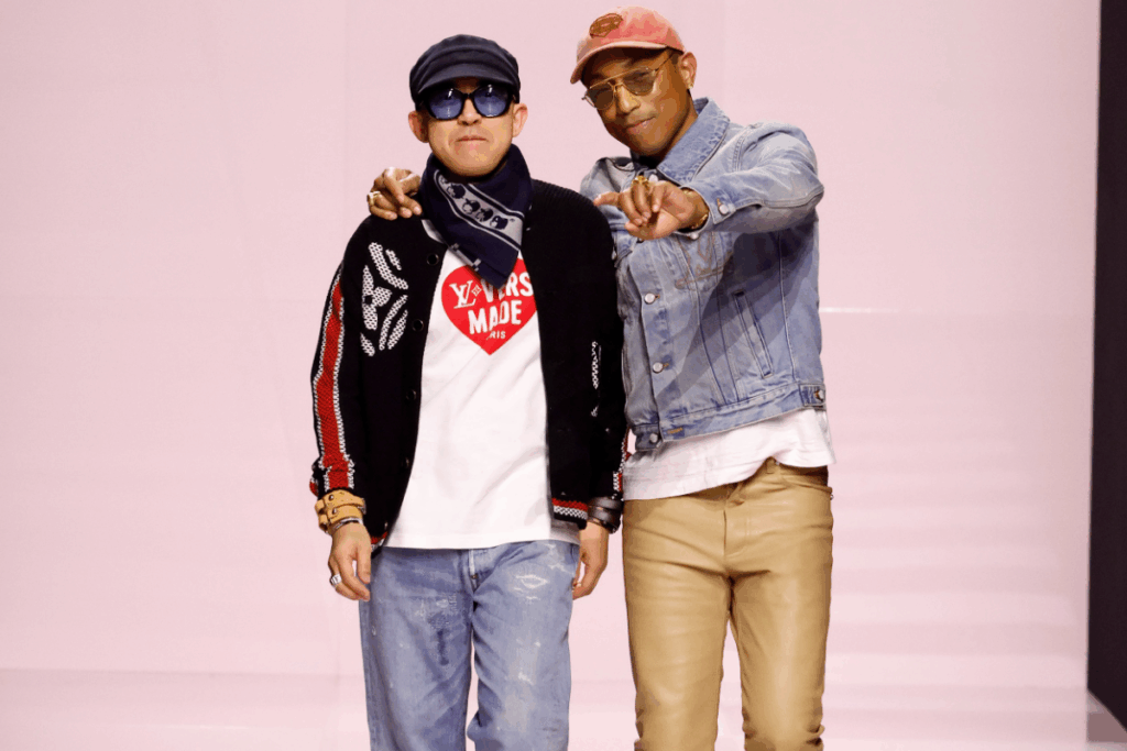 Pharrell Williams, one of the host of the MET Gala 2025, during Spring-Summer Show 2025 / Photo Louis Vuitton