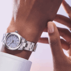 The Rolex Oyster Perpetual 28, featuring a delicate lavender matte dial / Photo Rolex