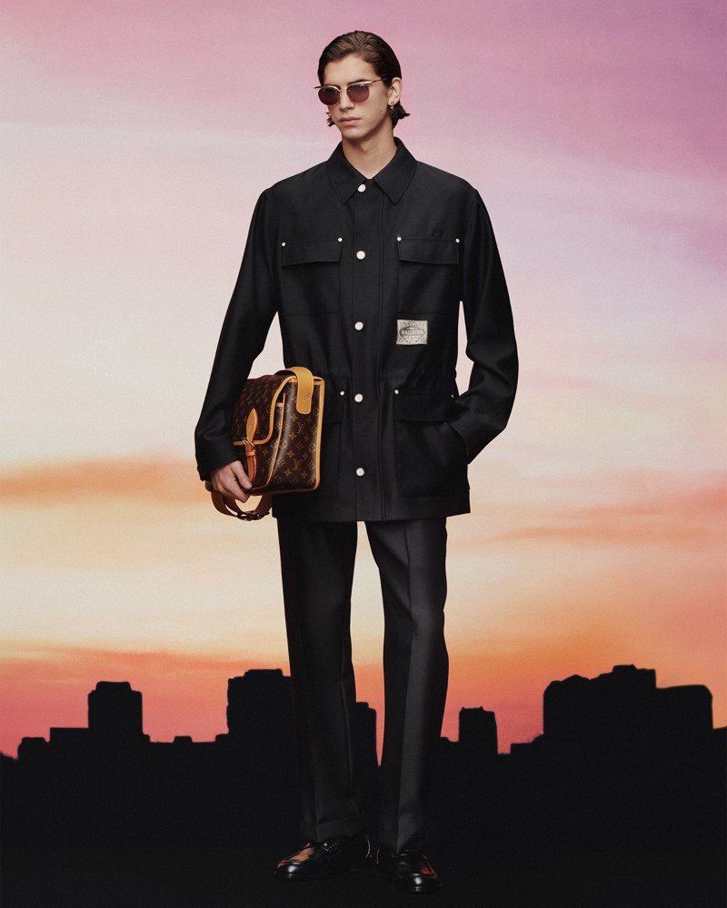 Sunset-inspired tones and plush textures are prominent, evoking the luxurious interior of a sea vessel / Photo via Louis Vuitton