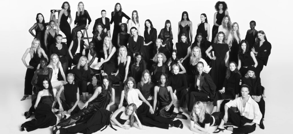 To commemorate 50 years since opening its first store in A Coruña, Spain, Zara has orchestrated a monumental campaign featuring 50 of the most iconic supermodels / Photo Zara