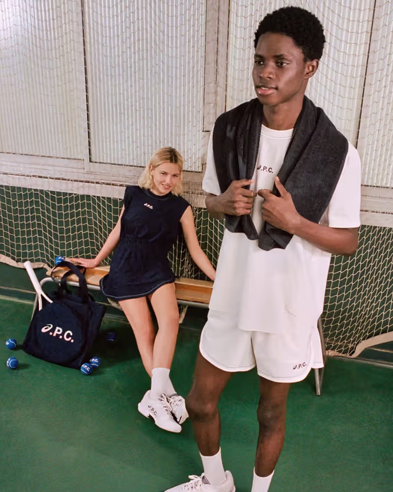 The ASICS x A.P.C. Tennis Collection is now available online / Photo via ASICS