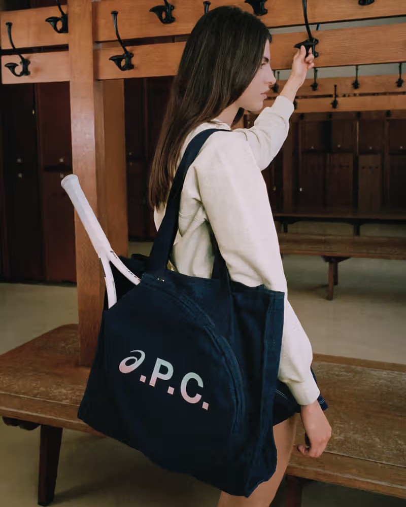 ASICS and A.P.C. present a unisex capsule characterized by a refined blue-and-white color scheme / Photo via ASICS