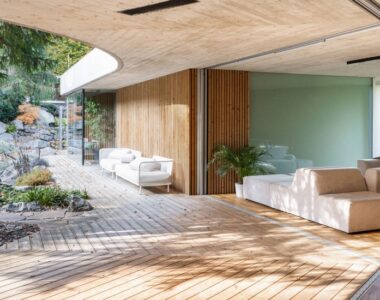 the Banánka House by Paulíny Hovorka Architects nestles into a narrow valley shaped by the Považský Inovec mountain range / Photo via Paulíny Hovorka Architects