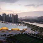 Hengqin Culture & Art Complex, a monumental 142,560-square-meter project designed to become a cultural anchor in one of China’s most rapidly evolving urban centers / Photo via Hengqin Culture & Art Complex
