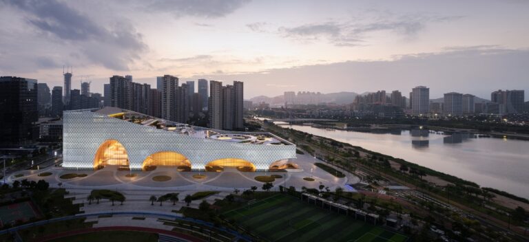 Hengqin Culture & Art Complex, a monumental 142,560-square-meter project designed to become a cultural anchor in one of China’s most rapidly evolving urban centers / Photo via Hengqin Culture & Art Complex