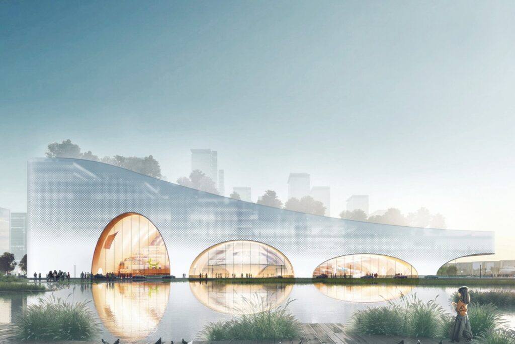 Atelier Apeiron's design proposal was selected in 2018 through a national competition / Photo via Hengqin Culture & Art Complex