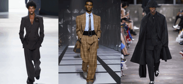 The zoot suit is instantly recognizable for its exaggerated, yet sophisticated silhouette in the lookbooks of fashion bransa such as Gucci, Valentino y Dolce & Gabbana / Photos Archive