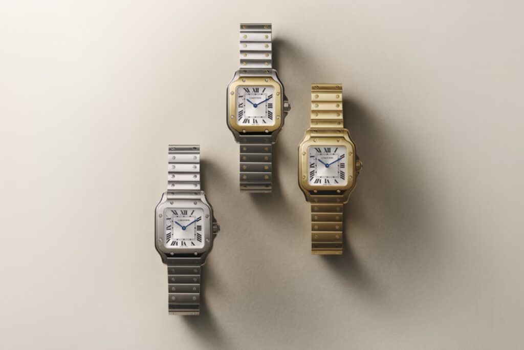 The instantly recognizable square case and exposed screws remain defining features, signaling the legacy of a design that dared to challenge traditional round timepieces. / Photo Cartier