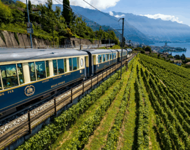 Departing from the picturesque lakeside town of Montreux, this journey takes travelers through scenic mountain landscapes en route to two of Switzerland’s culinary treasures: Gruyères and Broc / Photo MOB