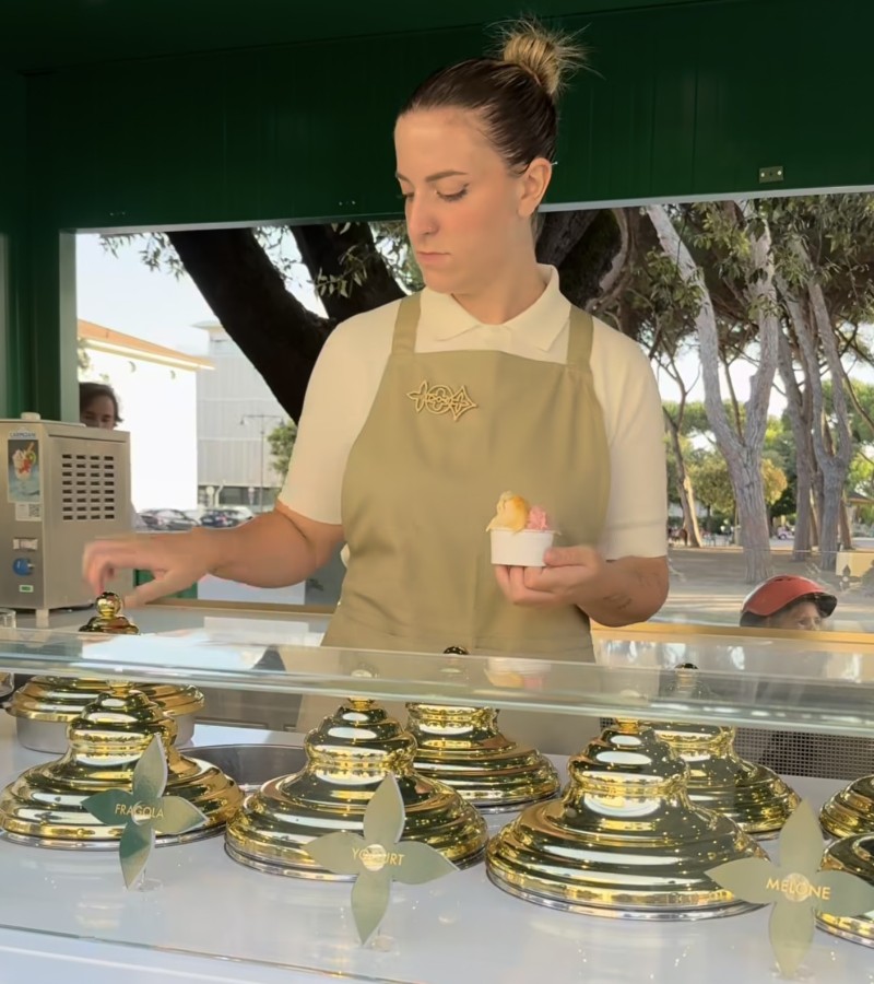 All ice creams at the gelateria Louis Vuitton are produced in collaboration with Galliano, a renowned local institution known for its excellence and dedication to quality / Photo via Louis Vuitton