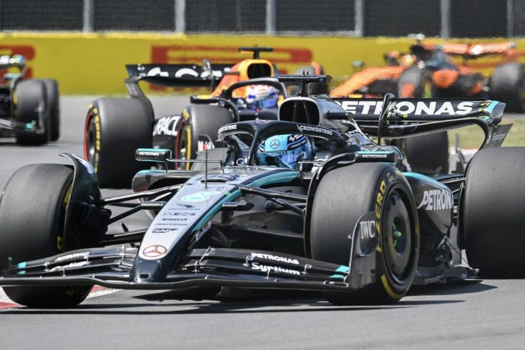 Alongside Russell, the podium featured two other key figures shaping the 2025 season / Photo via F1