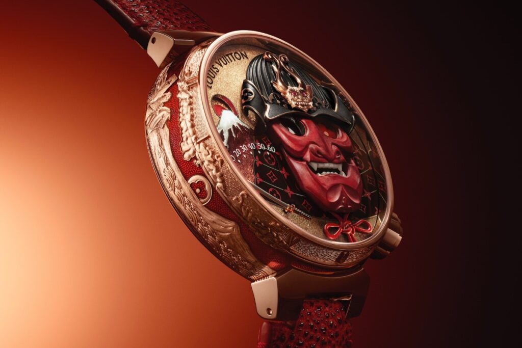 The Tambour Bushido Automata is more than a watch—it's a dramatic encounter with Japanese history and symbolism / Photo via Louis Vuitton