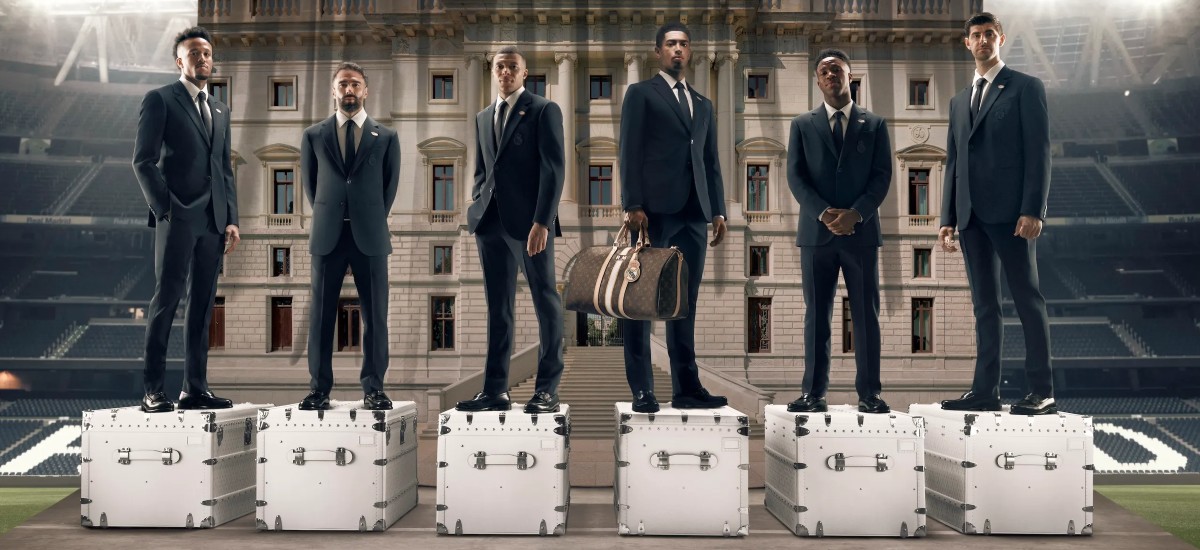 Louis Vuitton has scored a major victory off the pitch by becoming the Official Luxury Travelwear Partner of Real Madrid / Photo via Louis Vuitton