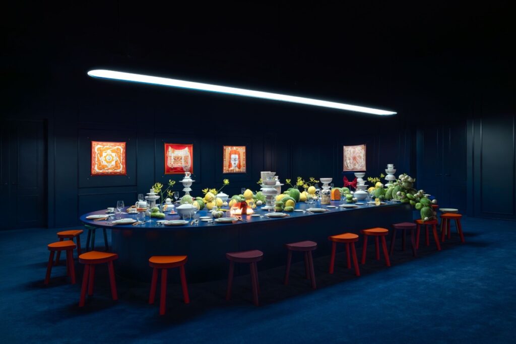 Visitors are welcomed into the Grooms’ House — a fictional domain created for caretakers of Hermès’ mythical horses. / Photo Hermès