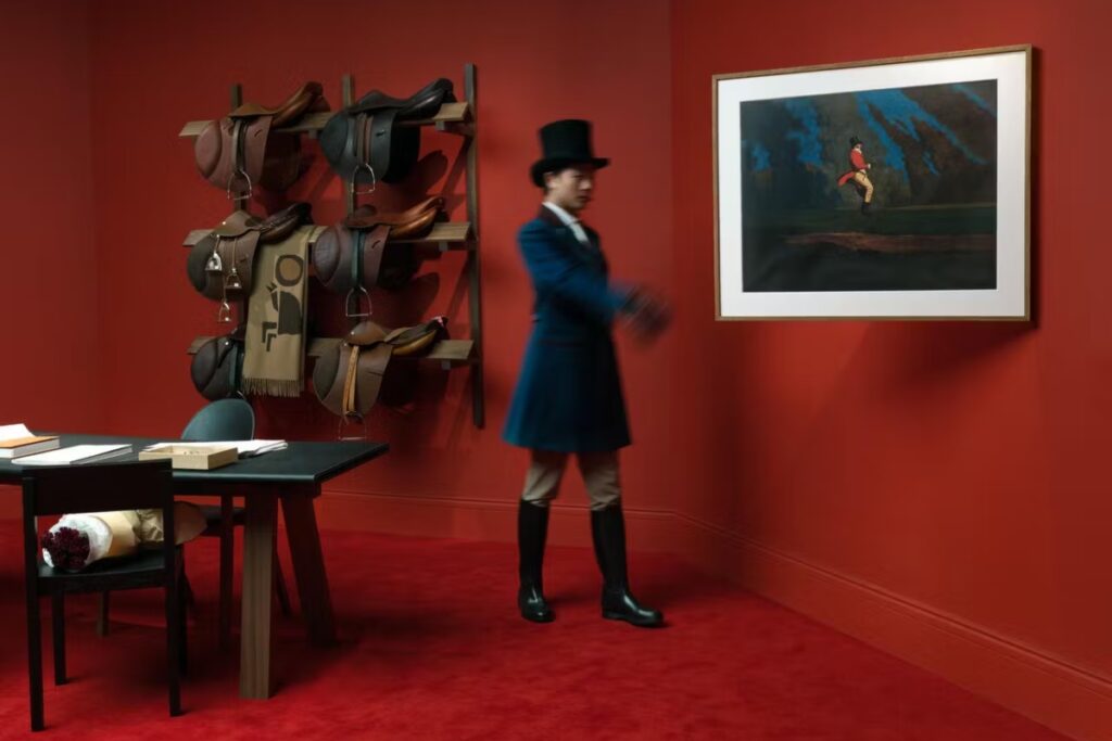 Mystery at the Grooms’ is not just a Hermès pop up; it’s a living diorama. Visitors are encouraged to touch, listen, explore, and reflect. / Photo Hermès