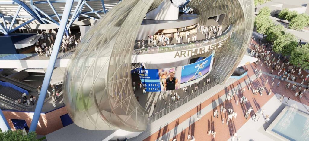 The United States Tennis Association (USTA) has launched a visionary $800 million project to transform the Arthur Ashe Stadium and surrounding facilities into the most advanced and spectacular venue in tennis. / Photo Arthur Ashe Stadium