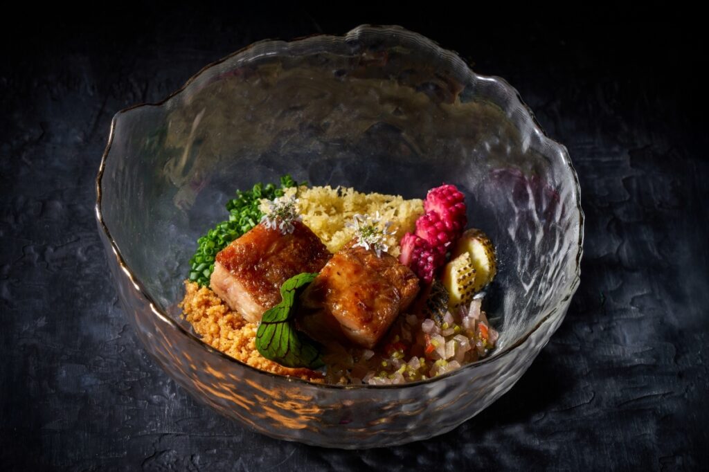 Each dish is an ode to the Amazon, featuring palm heart, paiche fish, and vibrant rainforest produce. / Photo Maido