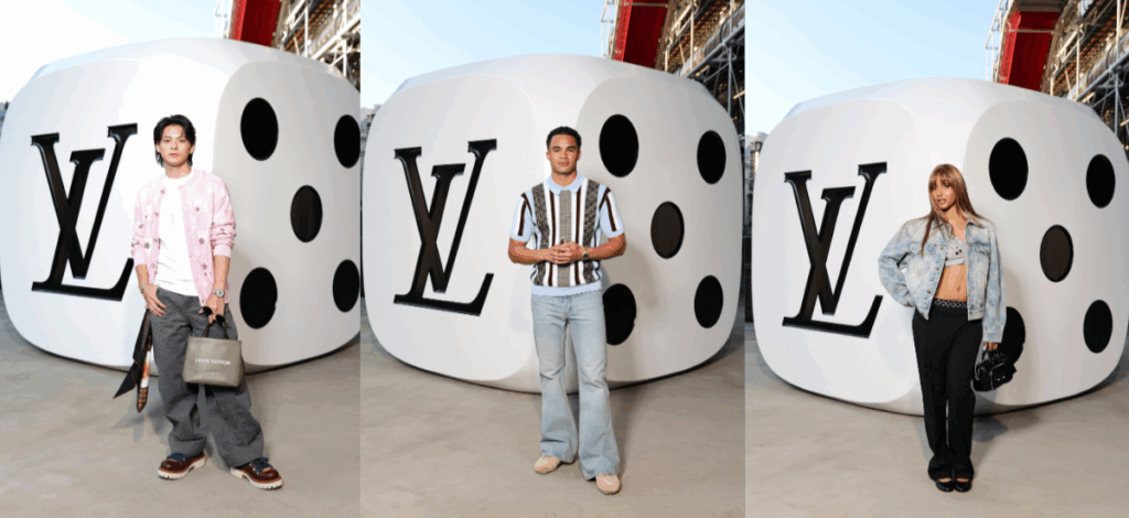 Sho Hirano, Théo Christine and Pinkpantheress / Photo Courtesy Louis Vuitton