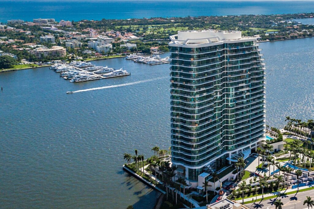 Developments like The Bristol Palm Beach, offer penthouses and residences that blend panoramic views with private marina access, redefining the standard for luxury living. / Photo via The Bristol Palm Beach