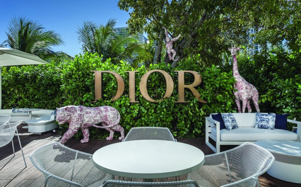 The Dior Café sits like a hidden gem atop the Dior women's boutique.