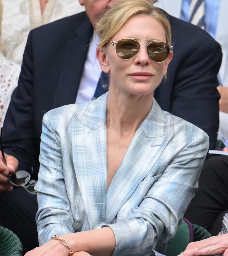 Her look, curated with stylist Elizabeth Stewart, struck a balance between high fashion and tennis-inspired style / Photo Wimbledon