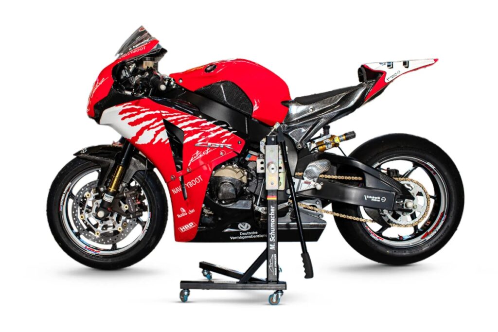 One of the few non-F1 lots, a 2010 Honda CBR 1000RR SC59, built specifically for Schumacher, showcases his love for speed beyond four wheels / Photo Sothebys