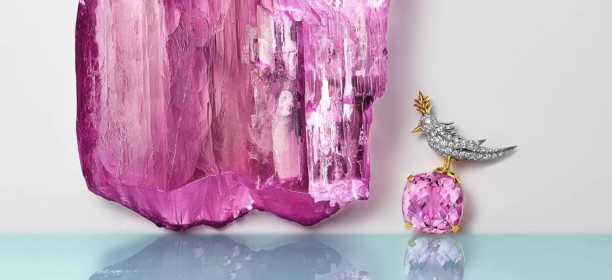 Discovered over 25 years ago in Mozambique, this kunzite is celebrated for its clarity, vivid hue, and natural brilliance. / Photo Tiffany