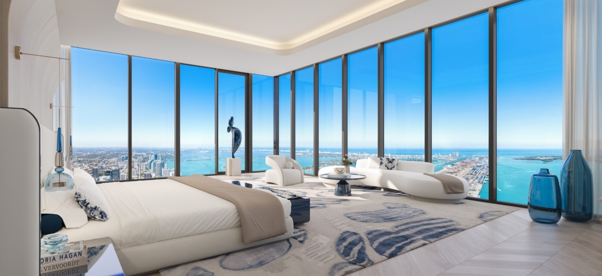 At 1,049 feet tall, the Waldorf Astoria Hotel & Residences Miami will stand as the tallest building in the city. / Photo Waldorf Astoria