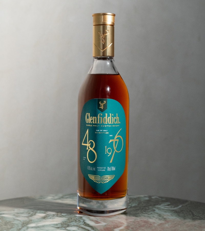 This vintage whisky aged for 48 years, finished in a European oak sherry cask, carefully hand-selected by Malt Master Brian Kinsman. / Photo Glenfiddich