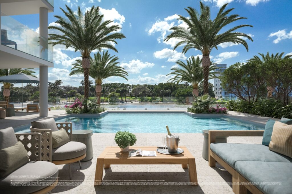 INTRACOASTAL POOL / Photo via Rosewood Residences Hillsboro Beach