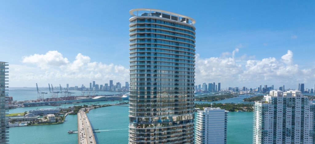 Five Park officially opened during the 2024 holiday season and now proudly claims the title of the tallest residential tower in Miami Beach, / Photo via Five Park