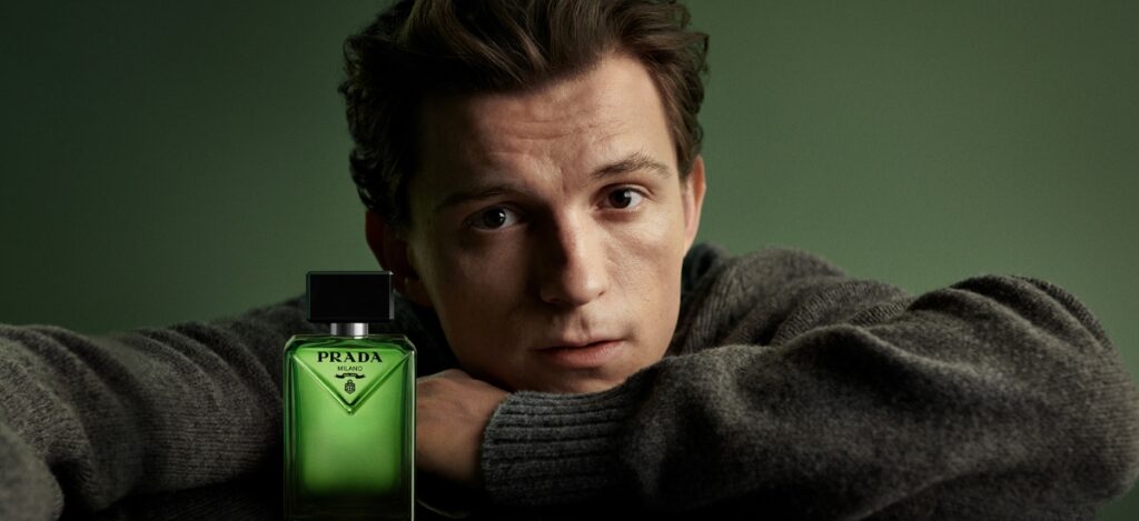Tom Holland steps into the role of Prada Global Ambassador, representing a fragrance that the luxury house says redefines the traditional rules of perfumery / Photo via Prada