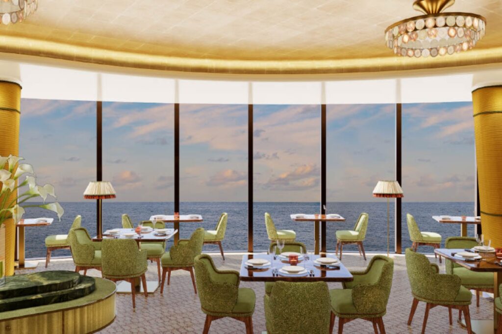 The interior and exterior spaces are designed to reflect the elegance of the location, incorporating luxurious décor, natural lighting, and an open layout to maximize the stunning waterfront views / Photo via CMC Group