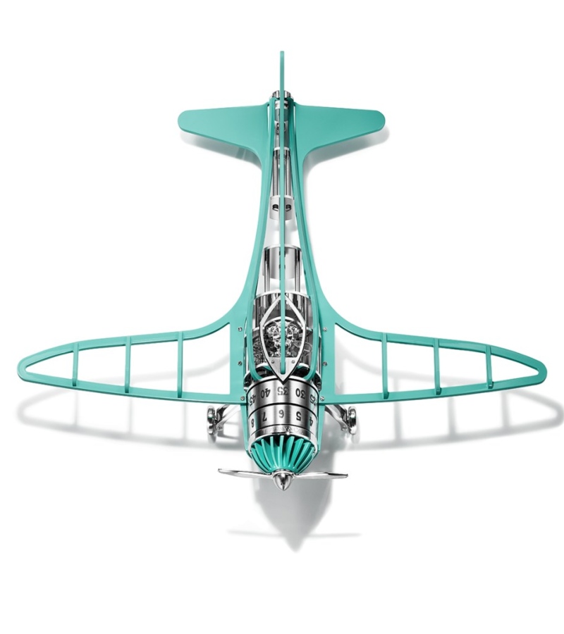 This stainless-steel aircraft shimmers with 511 round diamonds / Photo Tiffany & Co