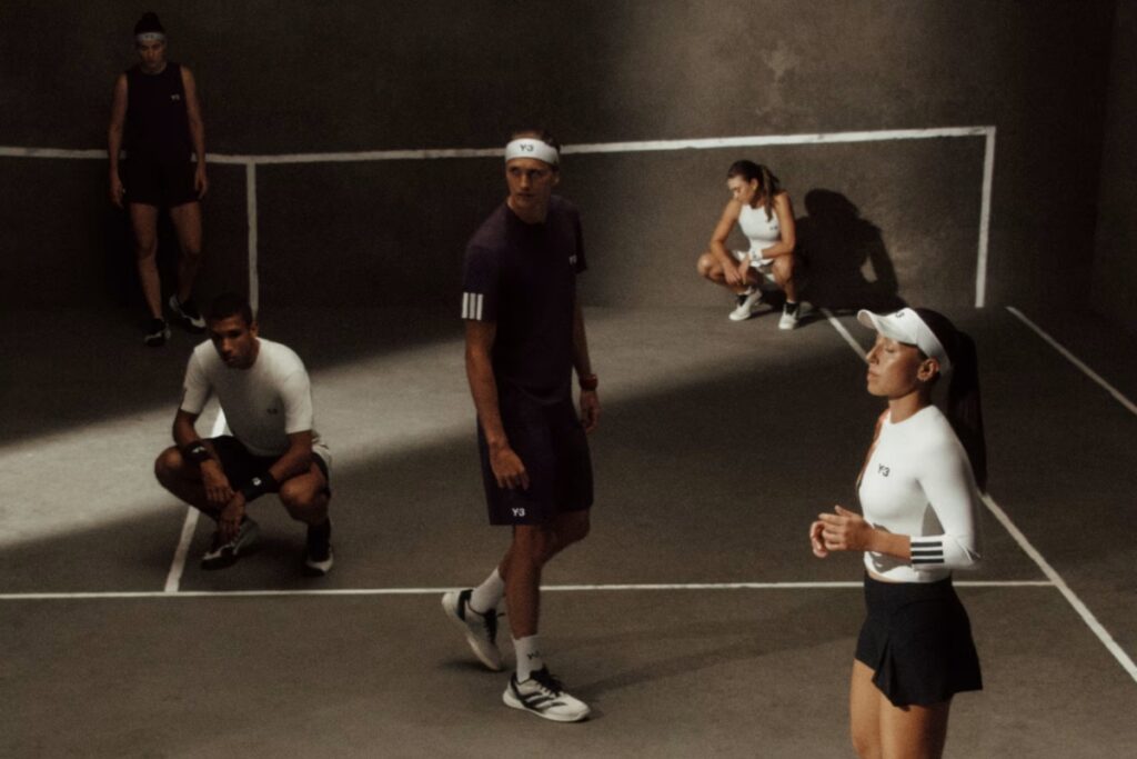 The campaign, shot by photographer Michael Hauptman, highlights not only match-day triumphs but also the quiet beauty of preparation / Photo via Y3