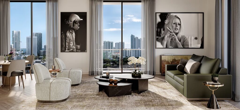 Located at the intersection of Midtown, Wynwood, the Design District, and Edgewater, The Rider Residences development places its residents at the epicenter of art, fashion, and innovation. / Photo The Rider