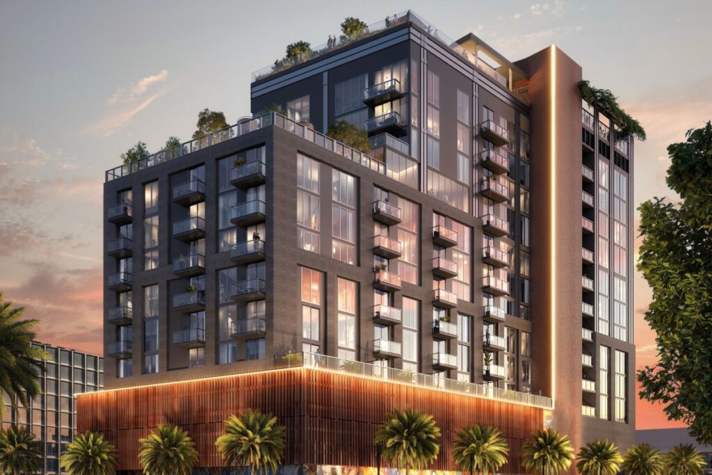 From the soaring lobby adorned with fine art and motorcycles to the rooftop lounge with sweeping city views, the property transcends traditional living. / Photo The Rider