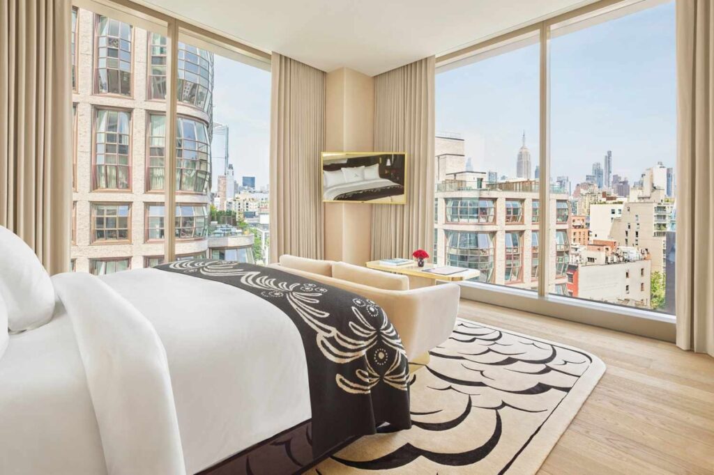 The rooms and suites at Faena New York are designed for both functionality and sensory delight / Photo via Faena Hotel Group