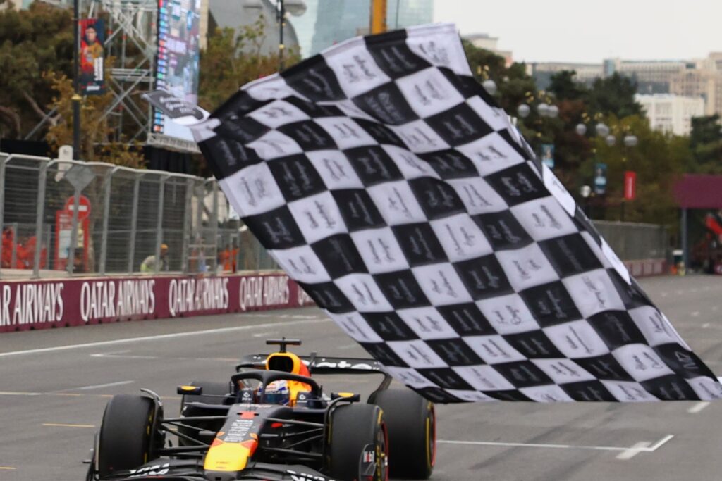 Verstappen crossed the finish line 14.6 seconds clear of Russell, confirming once more why the Azerbaijan Grand Prix remains one of the most unpredictable and thrilling stops on the calendar / Photo via F1